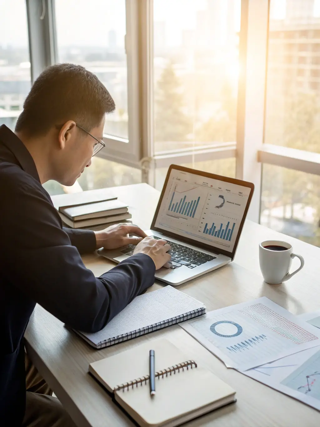 A business coach providing personalized guidance to a client during a one-on-one coaching session, focusing on individual goals and aspirations in a comfortable office environment.